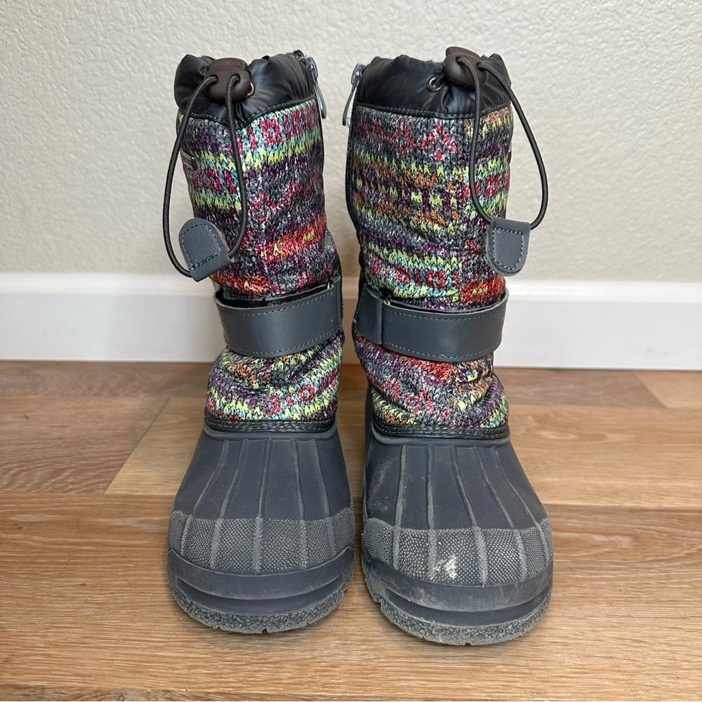 Dream Pairs Kamick Waterproof Mid Calf Girls Snow Boots, Size 4